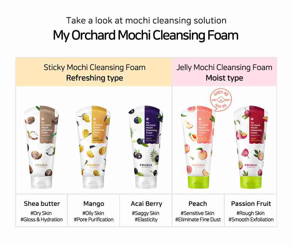 Frudia My Orchard Mochi Cleansing Foam Peach 120ml - Korean Skincare, K ...