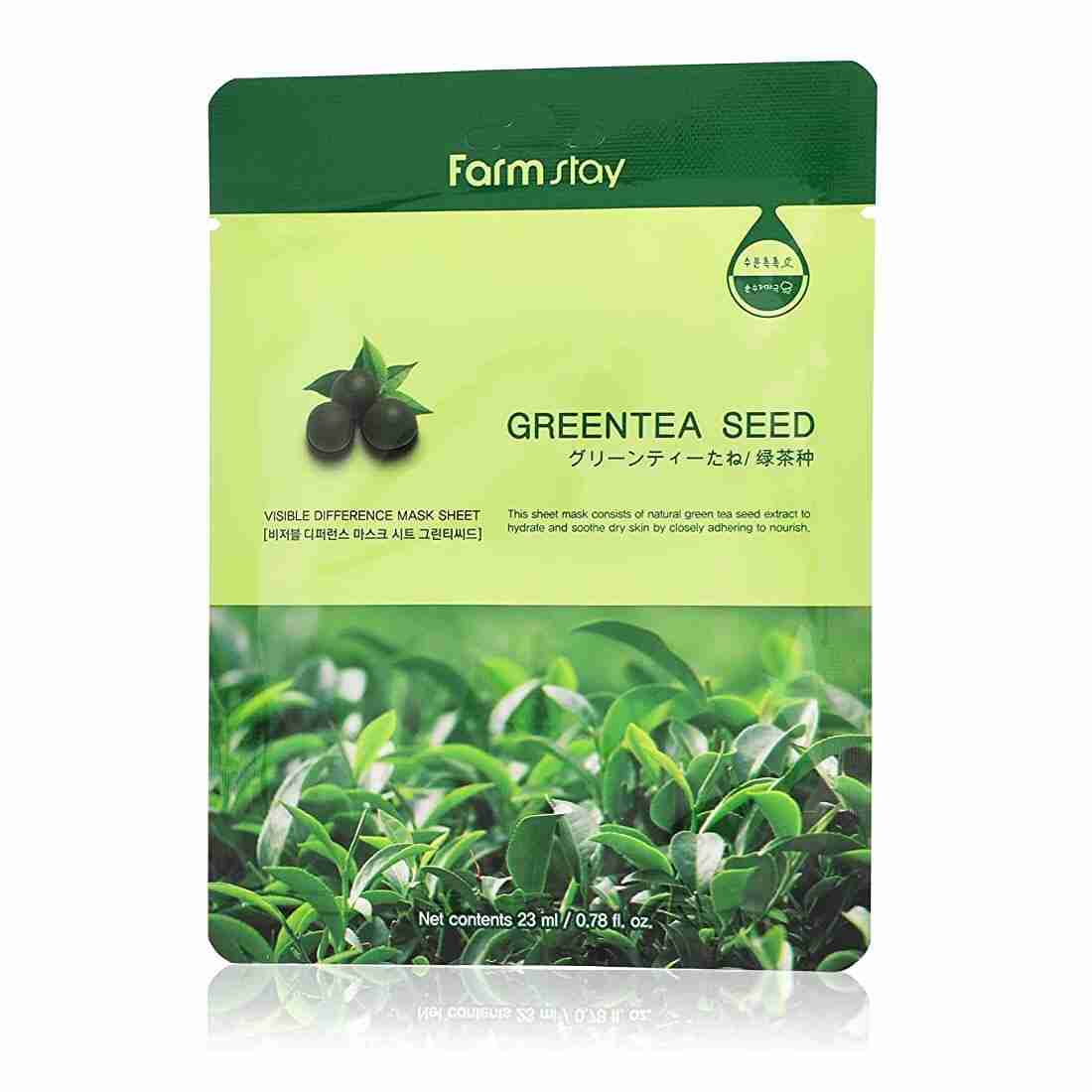 Farmstay Visible Difference Mask Sheet Green Tea Seed - Korean Skincare ...